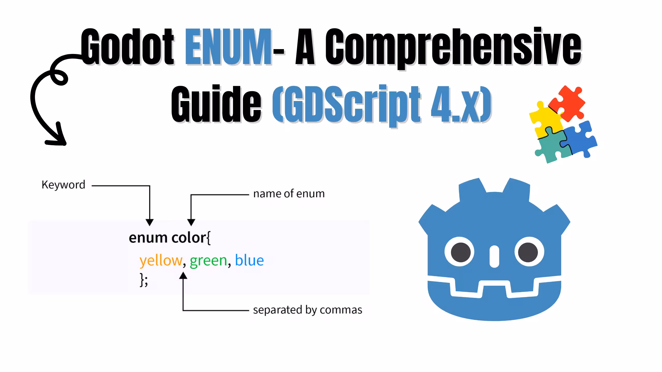 Godot Enum - A Comprehensive Guide (GDScript 4.x) Cover Image of Godot Enum - A Comprehensive Guide (GDScript 4.x)